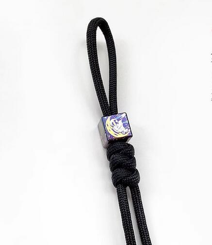 EDC Titanium Alloy Astronaut  Pattern Bead Knife Pendant DIY Umbrella Rope Bead 07FC0E-D4 - KOEEK