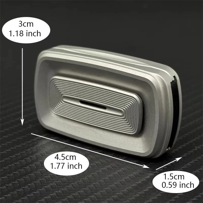 Hot Silver Simple EDC Fidget Toys Stainless Steel Mechanical Push Fidget Slider 07FC0E-D4 - KOEEK
