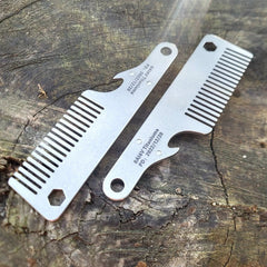 EDC Titanium Alloy Multifunction Tool Men Comb Hair And Beard Pocket Tools Gift 07FC0E-D4 - KOEEK
