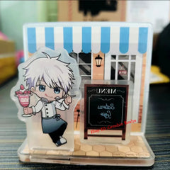 Anime Jujutsu Kaisen Satoru Gojo Restaurant Desktop Stand Figure Decor Gift 07FC0E-D4 - KOEEK