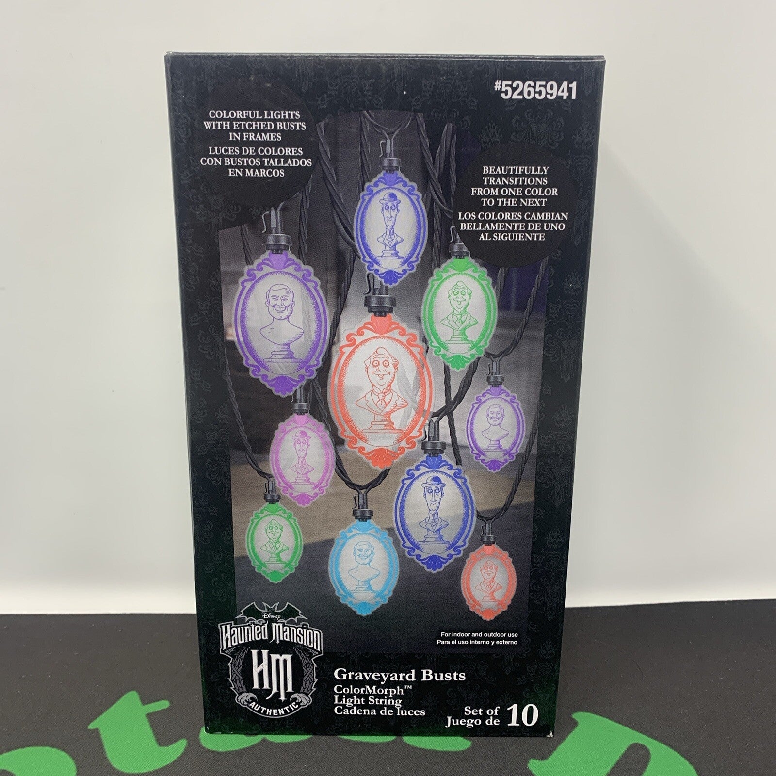 Disney Haunted Mansion Graveyard Busts Color Morph Set of 10 String Lights Gemmy GEMMY - KOEEK
