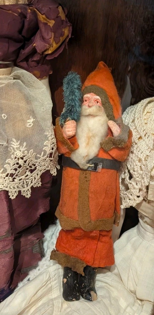 Antique German Belsnickel Father Santa 9” Candy Container Christmas Decor Paper CANDY - KOEEK