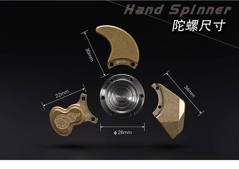 FEGVE Diy Fidget Hand Spinner Triangle Matte Brass/Copper Finger Toy EDC 07FC0E-D4 - KOEEK
