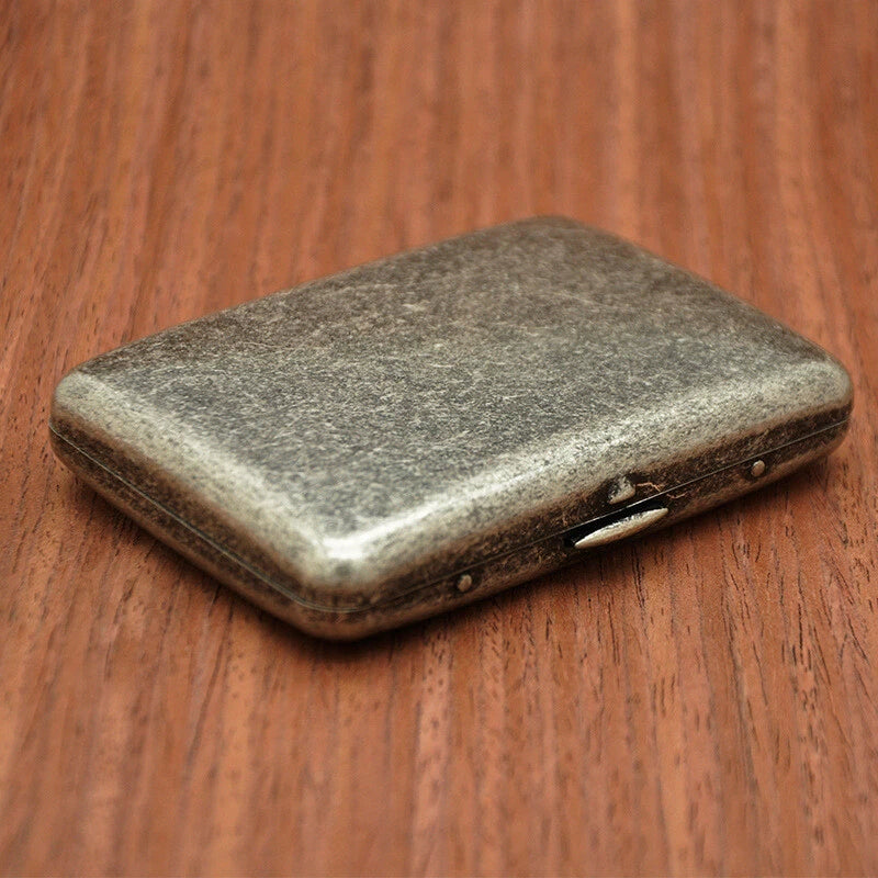 Handmade Brass Metal Carved Cigarette Cases Holder Box Holds 16 Cigarettes 07FC0E-D4 - KOEEK