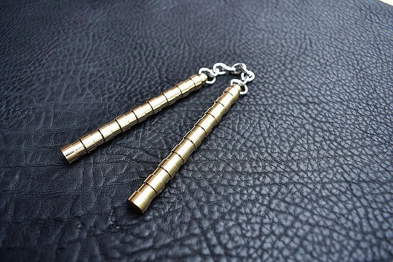 Brass Begleri Fidget Nunchakus Finger Piece Exercise Paracord Worry Bead Toys 07FC0E-D4 - KOEEK