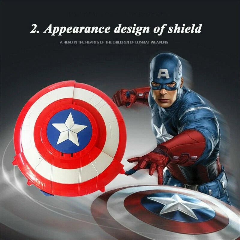 Marvel Cosplay Captain America M416 Electric Shield Soft Bullet Launcher Kid Toy 07FC0E-D4 - KOEEK