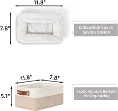 Small fabric storage basket dimensions: 11.8 inches x 7.8 inches x 5.1 inches) 07FC0E-D4 - KOEEK