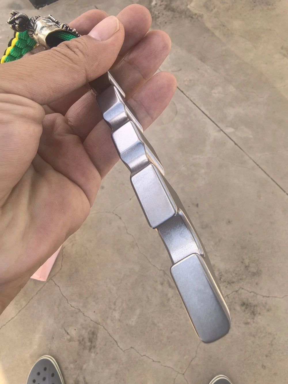 TC21 Titanium alloy pry bar Non-slip handle White copper pendant Rugged EDC Tool 07FC0E-D4 - KOEEK