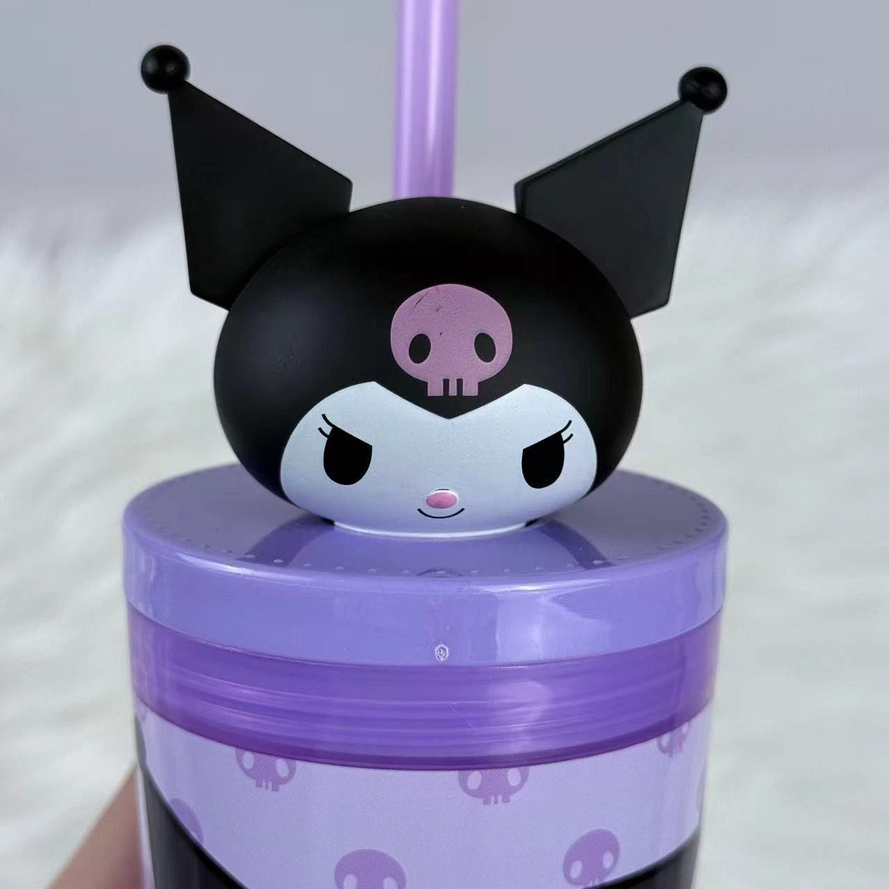 Kuromi 12oz Straw Tumbler with Molded Head Topper – Kids Drinkware Gift KUROMI - KOEEK