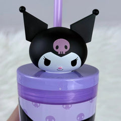 Kuromi 12oz Straw Tumbler with Molded Head Topper – Kids Drinkware Gift KUROMI - KOEEK