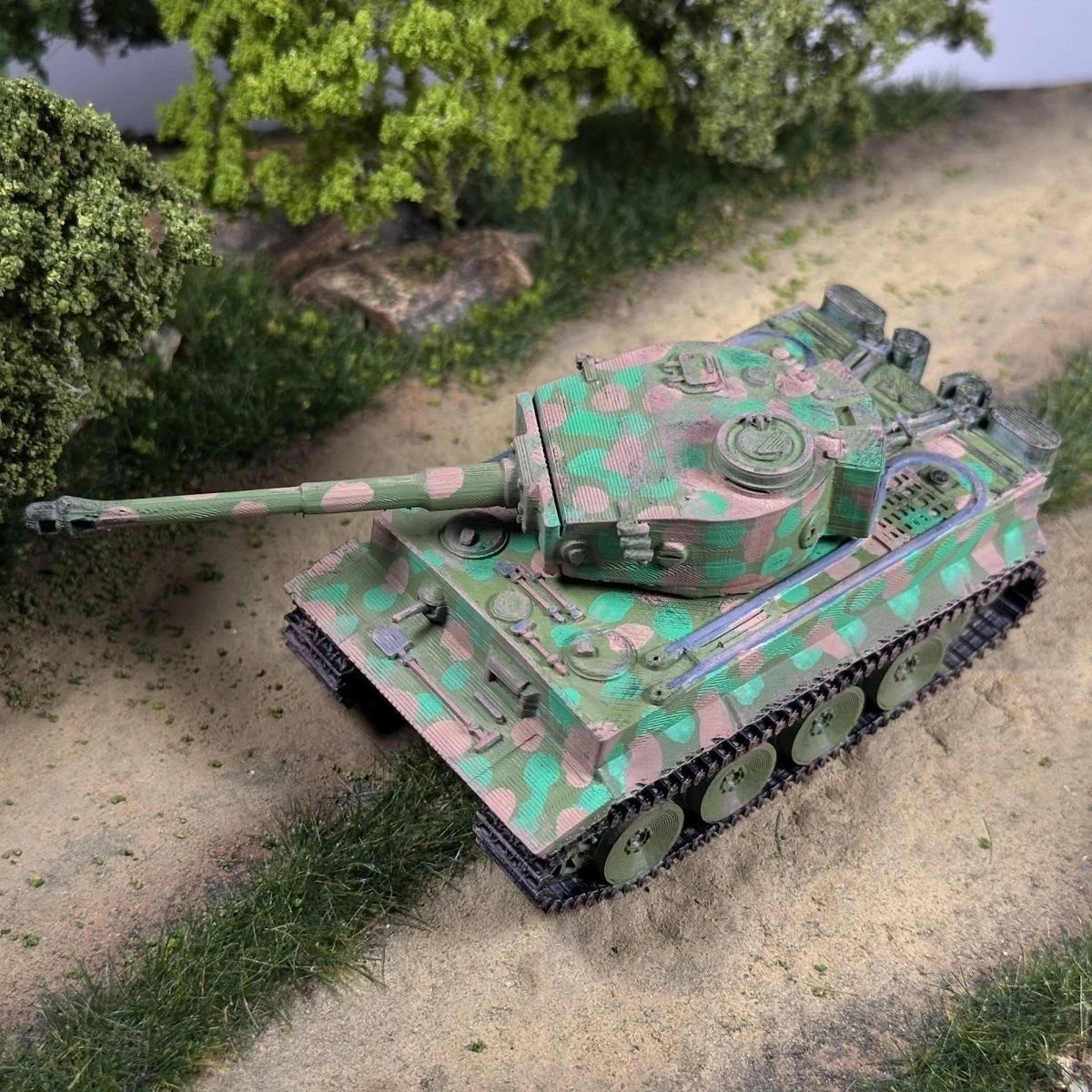 WWII German Tiger I Heavy Tank Finished 3D Printed World of Tanks Minor Flaw 07FC0E-D4 - KOEEK