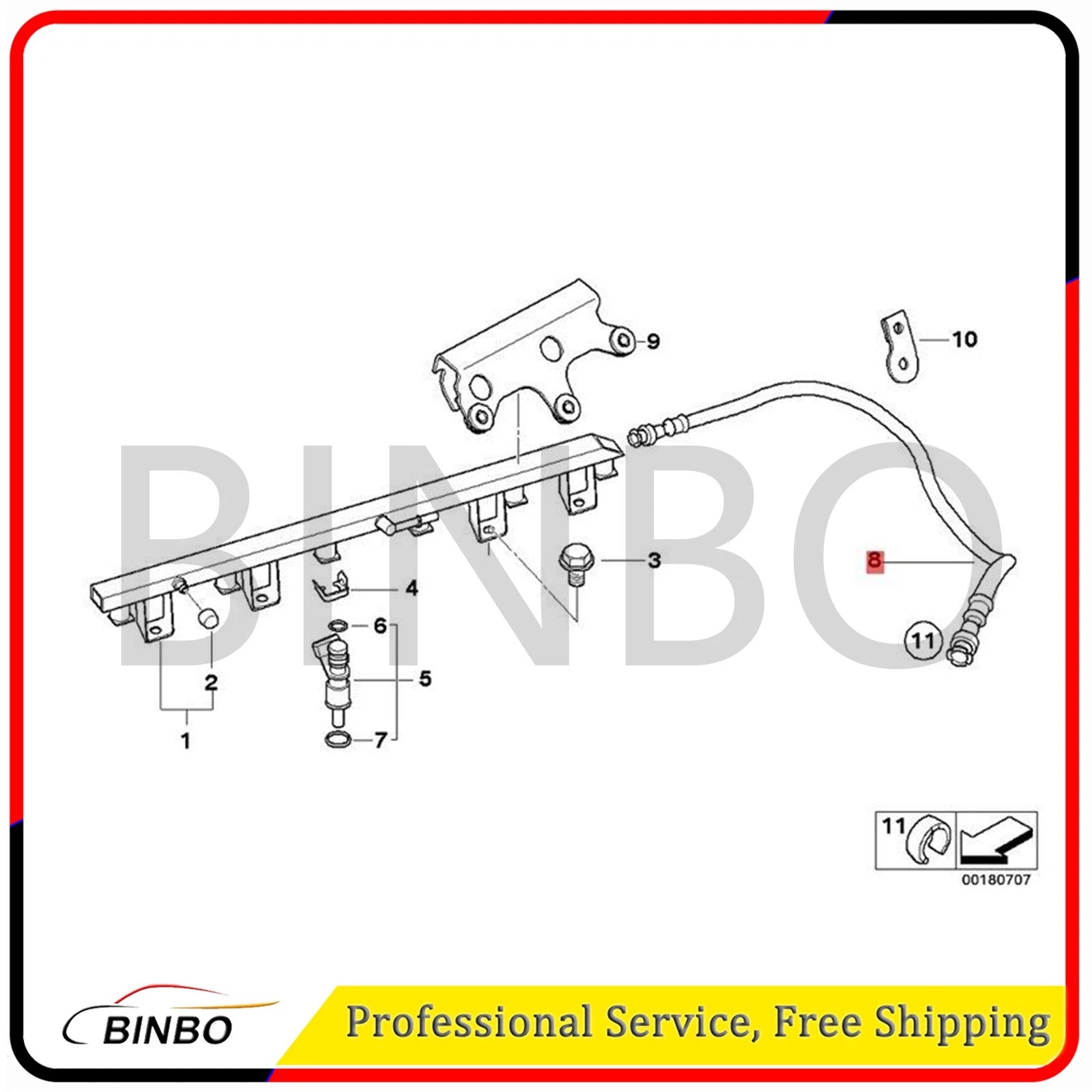 1 pcs Fuel Hose for BMW E82 E87 E88 E90 E91 130i 125i 128i 328i X1 E84 07FC0E-D4 - KOEEK
