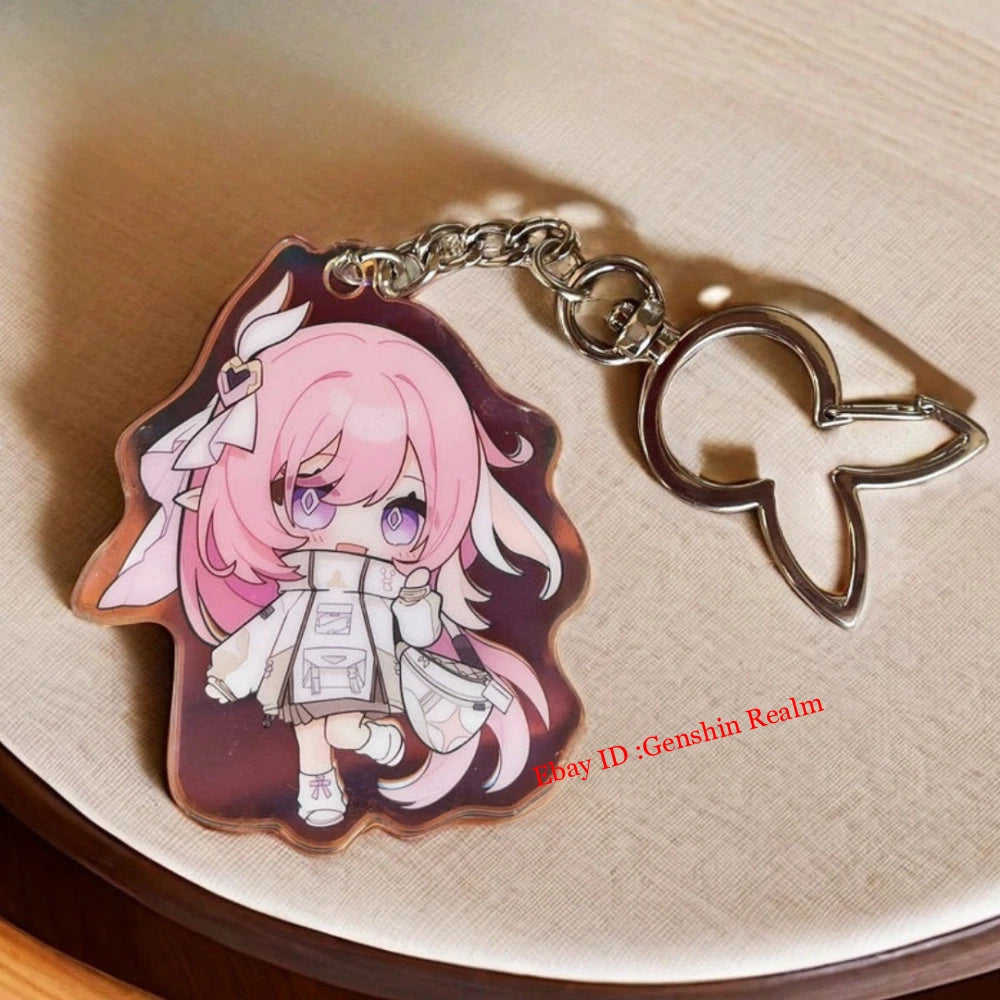 Anime Honkai Impact 3 Elysia Cute Acrylic Keychain Backpack Pendant Decor Gift 07FC0E-D4 - KOEEK