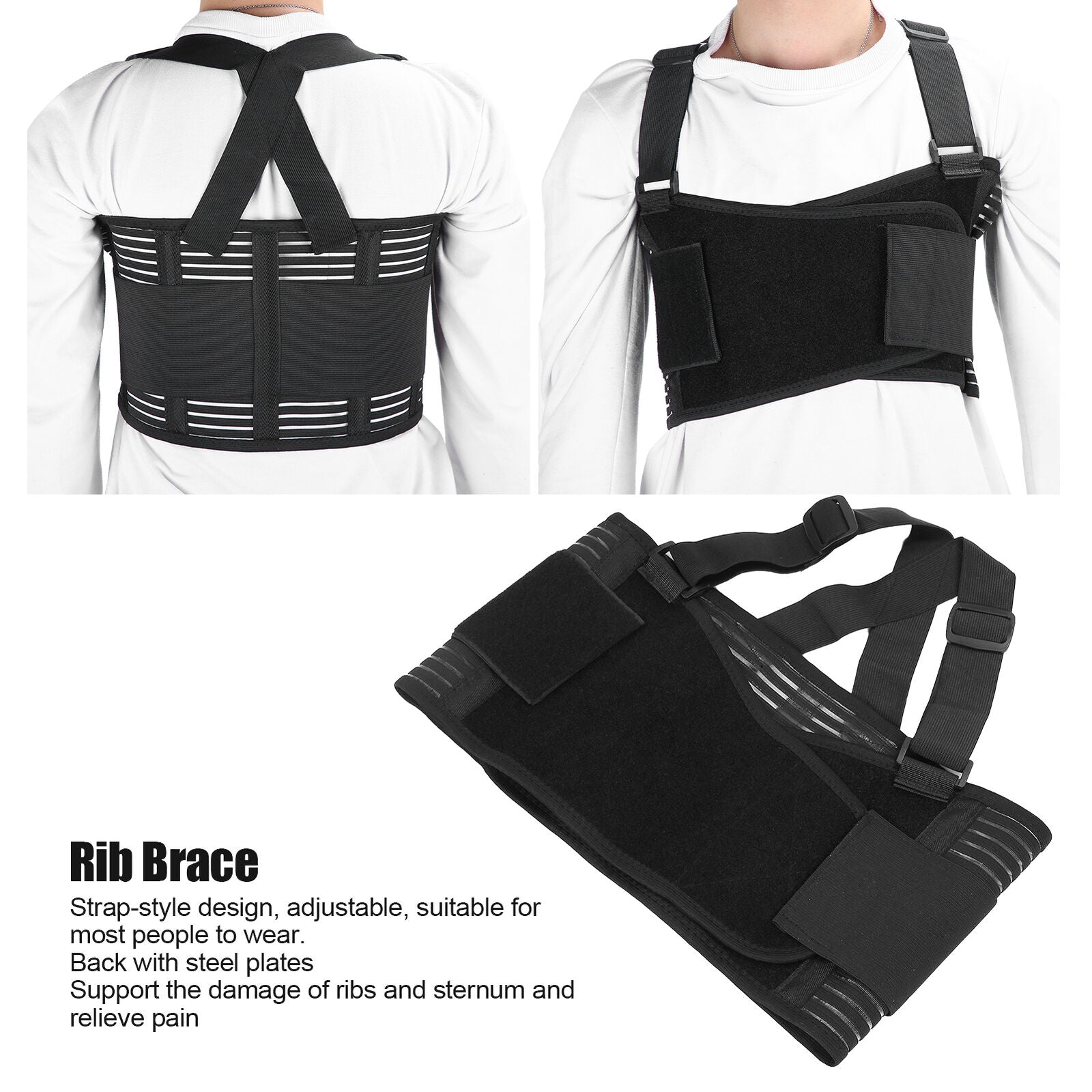 new Rib Fracture Support Brace Breathable Adjustable Chest Lumbar Protector Str Kye koeek - KOEEK