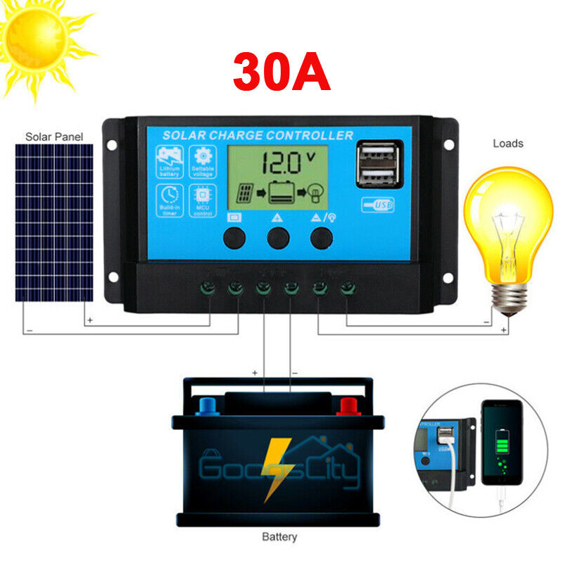 ny 2 USB 100A MPPT Solar Charge Controller 12/24/36/48V for solcellepanelsett