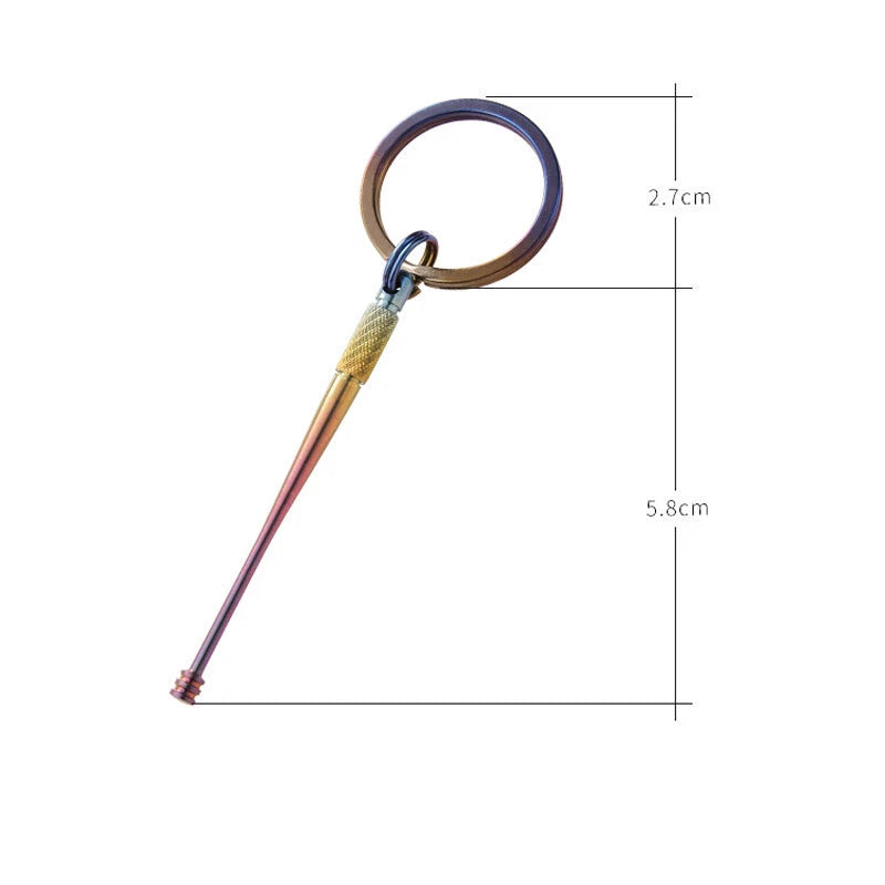 Titanium Ear Wax Cleaner Removal Earwax Remover Keychain 360° Rotary Earpick EDC 07FC0E-D4 - KOEEK