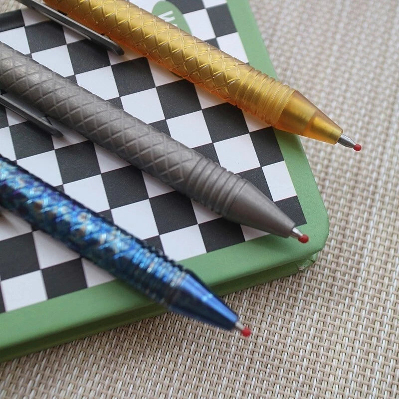 Titanium PEI Ballpoint Pen Bolt Action Signature Writing EDC Pocket Pen Gifts 07FC0E-D4 - KOEEK