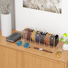 Belt storage box, acrylic display box, storage rack with 4 compartments 07FC0E-D4 - KOEEK
