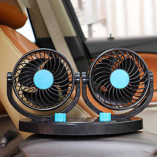 new Car Cooling Fan Auto Cooling Fan 2 Speed Strong Wind 360 Degree Rotatable koeek - KOEEK