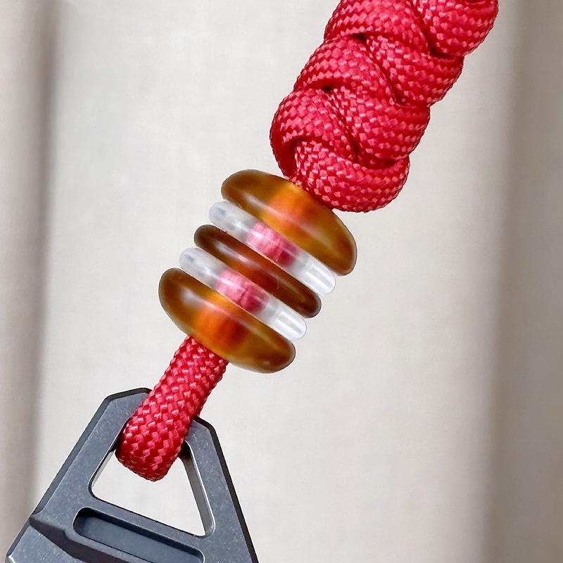 PEI Acrylic Knife Lanyard Bead Paracord Necklace Pendant EDC Charm Bracelet Bead 07FC0E-D4 - KOEEK