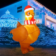 5 ft Large Lighted Christmas Inflatable Chicken Built in Colorful LED Light u... 07FC0E-D4 - KOEEK