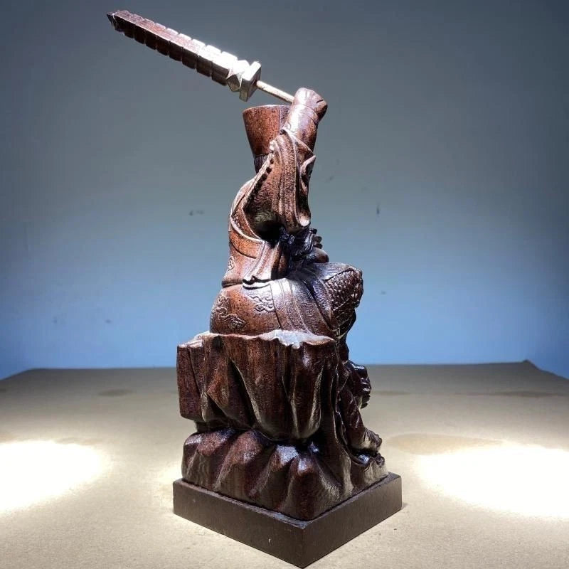 ‌Agarwood Chinese Deity Sculpture Home Decor Statue‌ 07FC0E-D4 - KOEEK