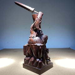 ‌Agarwood Chinese Deity Sculpture Home Decor Statue‌ 07FC0E-D4 - KOEEK