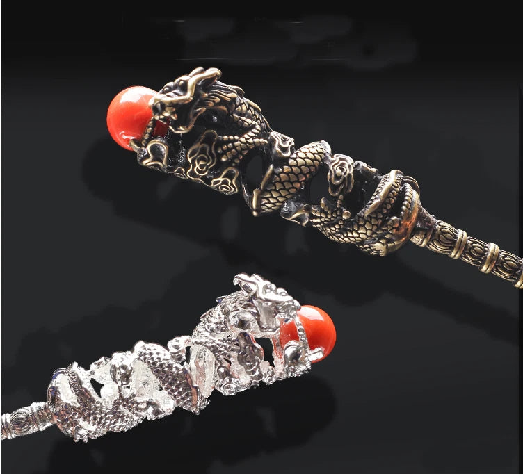 Copper Brass Dragon Cigar Needle Cigar Draw Enhancer Tool Women Hairpin Gift 07FC0E-D4 - KOEEK