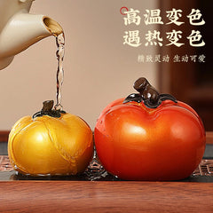 1Pc Exquisite Persimmon Tea Pet Creative Decoration Dedicated Tea Set Ornament 07FC0E-D4 - KOEEK