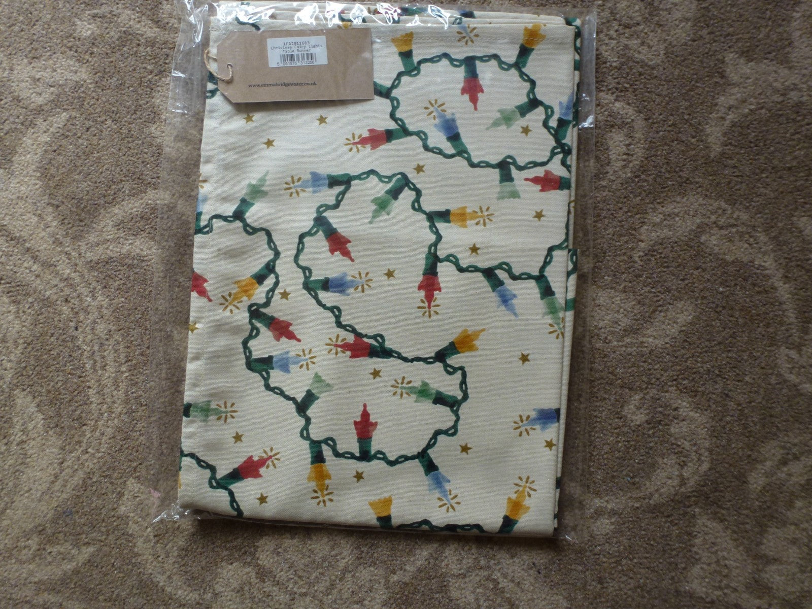 & Sealed: Emma Bridgewater 'Christmas Fairy Lights' Table Runner EMMA BRIDGEWATER - KOEEK