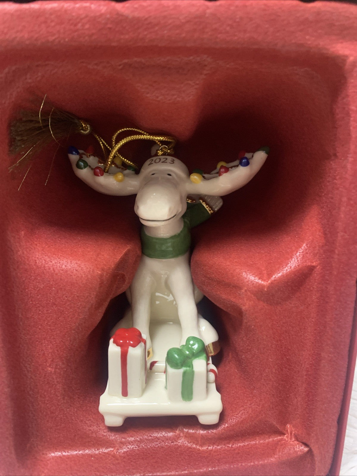 2023 Lenox Marcel the Moose Ornament Annual Christmas Porcelain LENOX - KOEEK