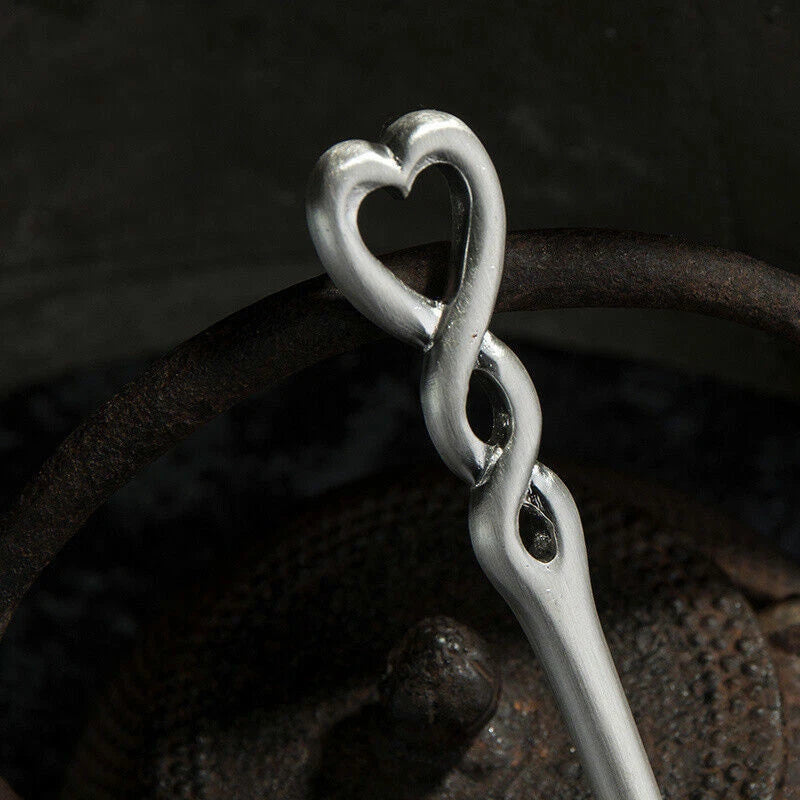 China Ancient Hanfu Style 999 Sterling Silver Hairpin Women Hair Stick Handmade 07FC0E-D4 - KOEEK