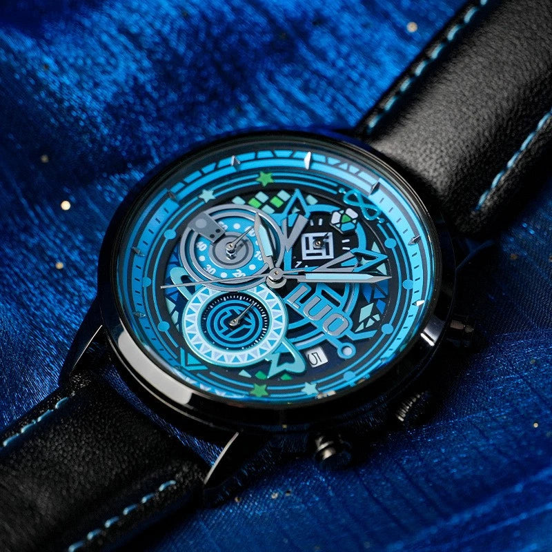 Anime Vsinger AI Luo Tianyi Cos Watch Six Needle Quartz Wrist Watch Xmas Gift 07FC0E-D4 - KOEEK
