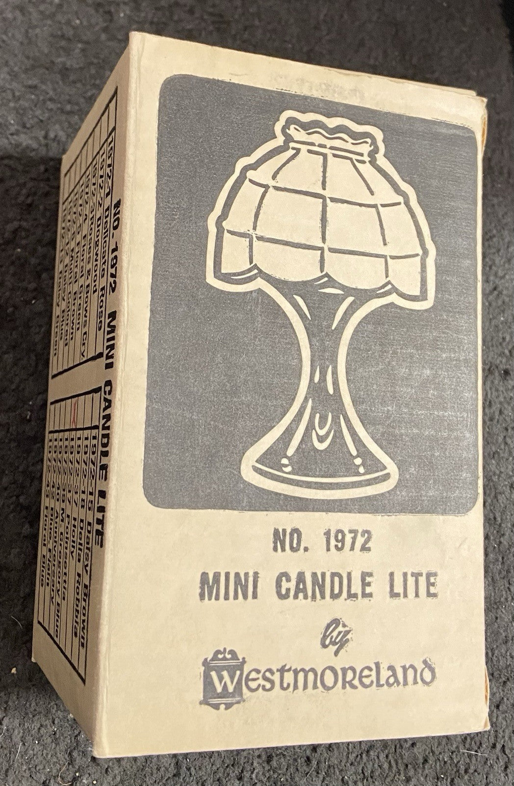 Westmoreland Glass Mini Candle Light Fairy Lamp Christmas Green Poinsettia WESTMORELAND - KOEEK