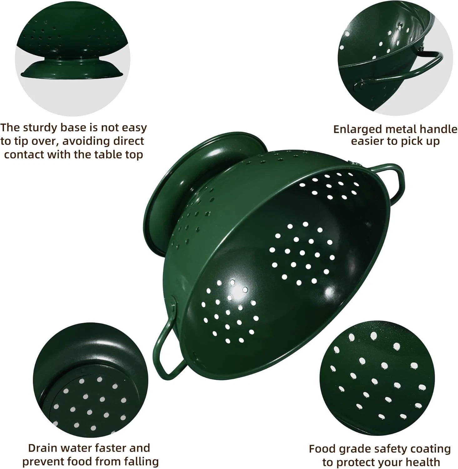 The three-piece metal strainer set includes 1 liter, 3.5 liters, and 5 liters. 07FC0E-D4 - KOEEK