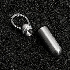 Titanium Pill Holder Container Organizer Case Waterproof Box Portable Keychain 07FC0E-D4 - KOEEK