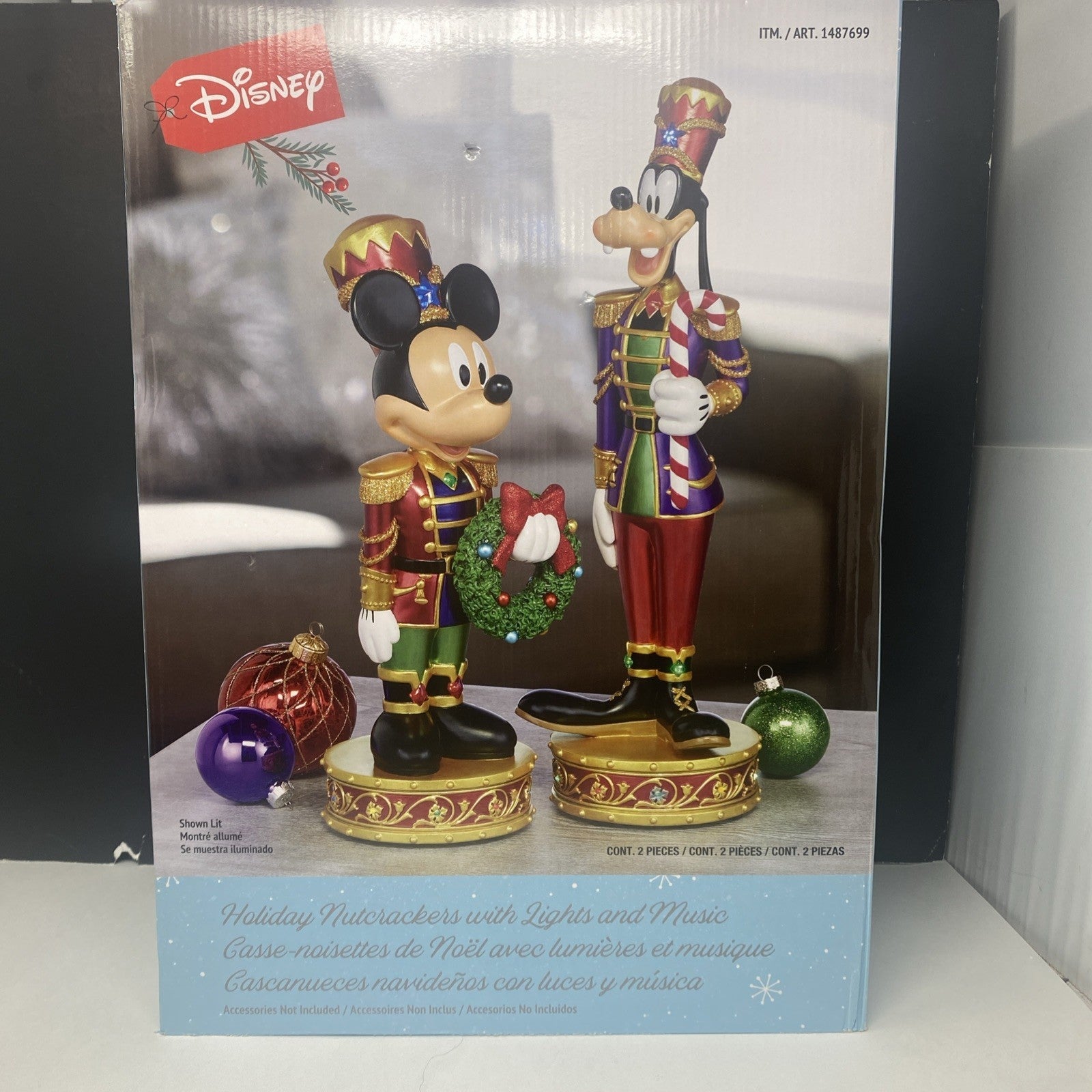 Disney Christmas Holiday Nutcrackers Micky House & Goofy Lights & Music Figures DISNEY - KOEEK