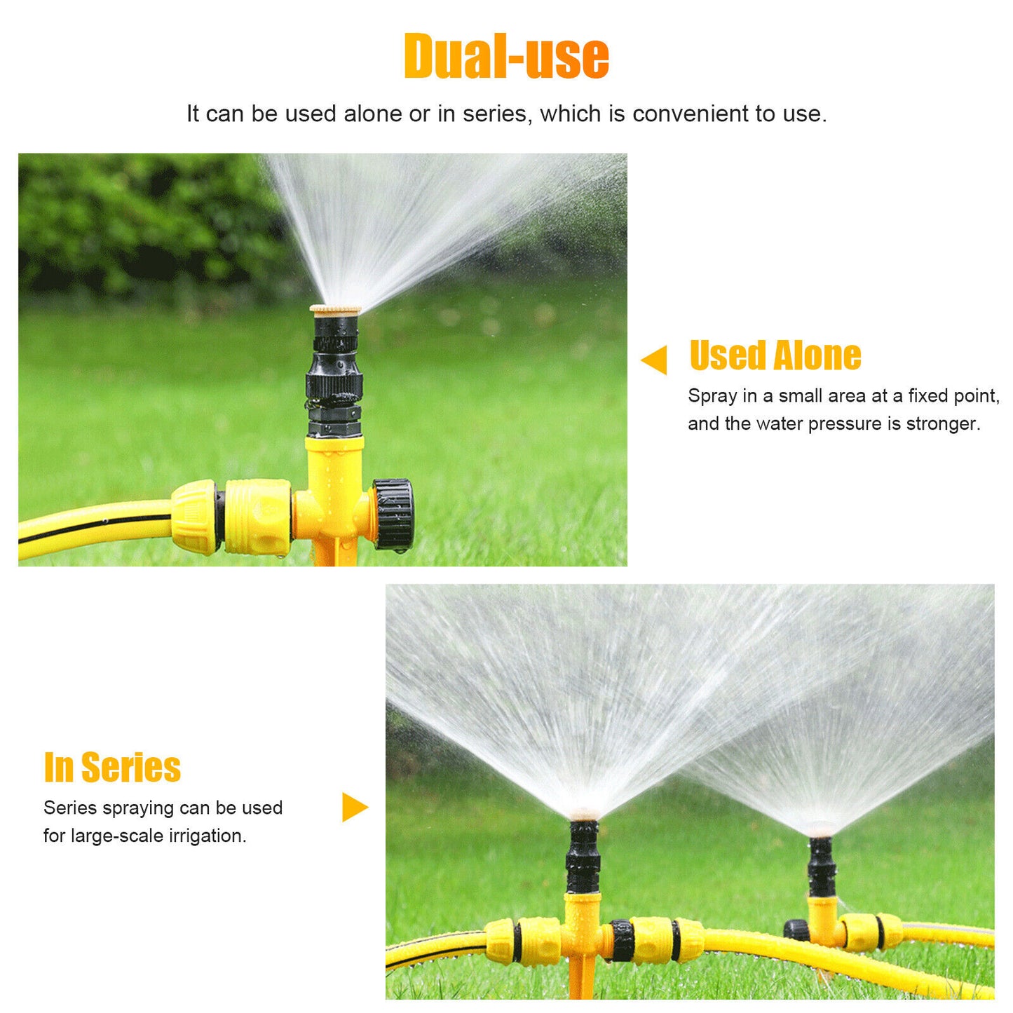 1-4x 360° Garden Lawn Automatic Sprinkler System