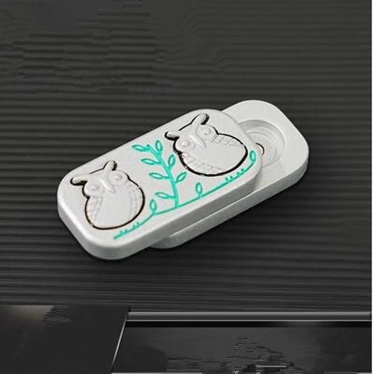 Owl Engrave Fidget Slider Adult EDC Toy Metal Fidget Spinner Toy ADHD Tool Gifts 07FC0E-D4 - KOEEK
