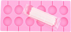 new 12-Capacity Round Silicone Lollipop Hard Candy Molds Pink 07FC0E-D4 - KOEEK