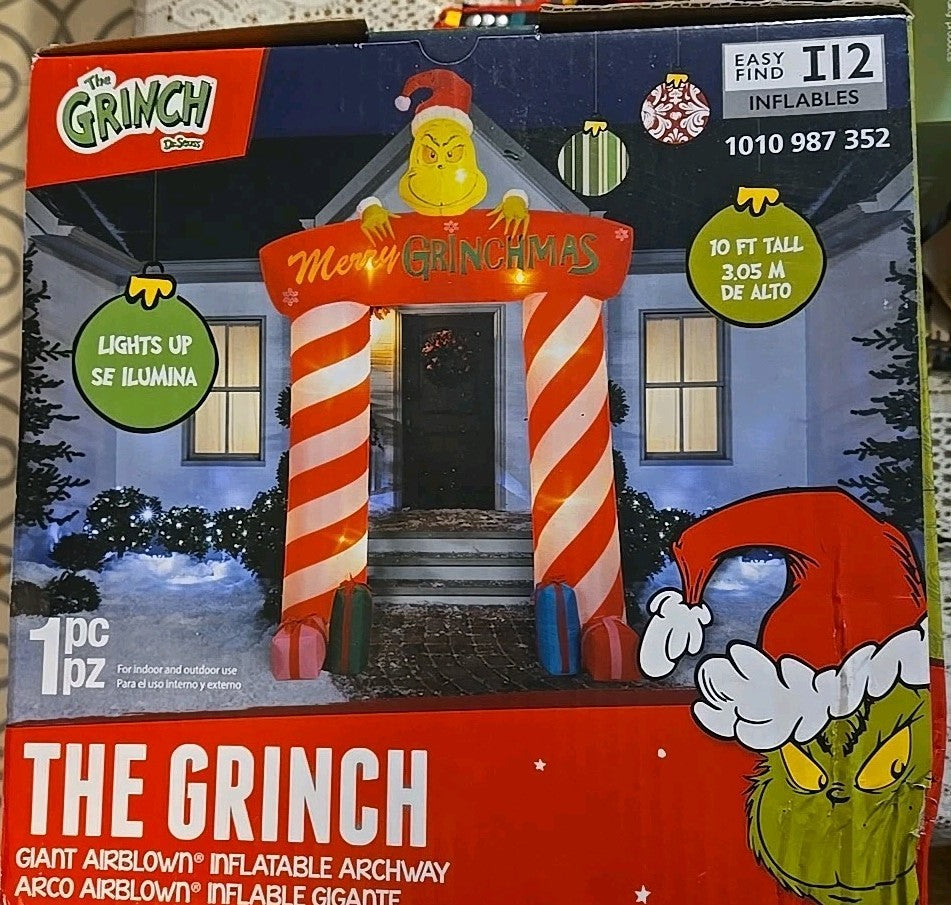10 FT DR SEUSS GRINCH ARCHWAY Airblown Lighted Yard Inflatable  Gemmy GEMMY - KOEEK