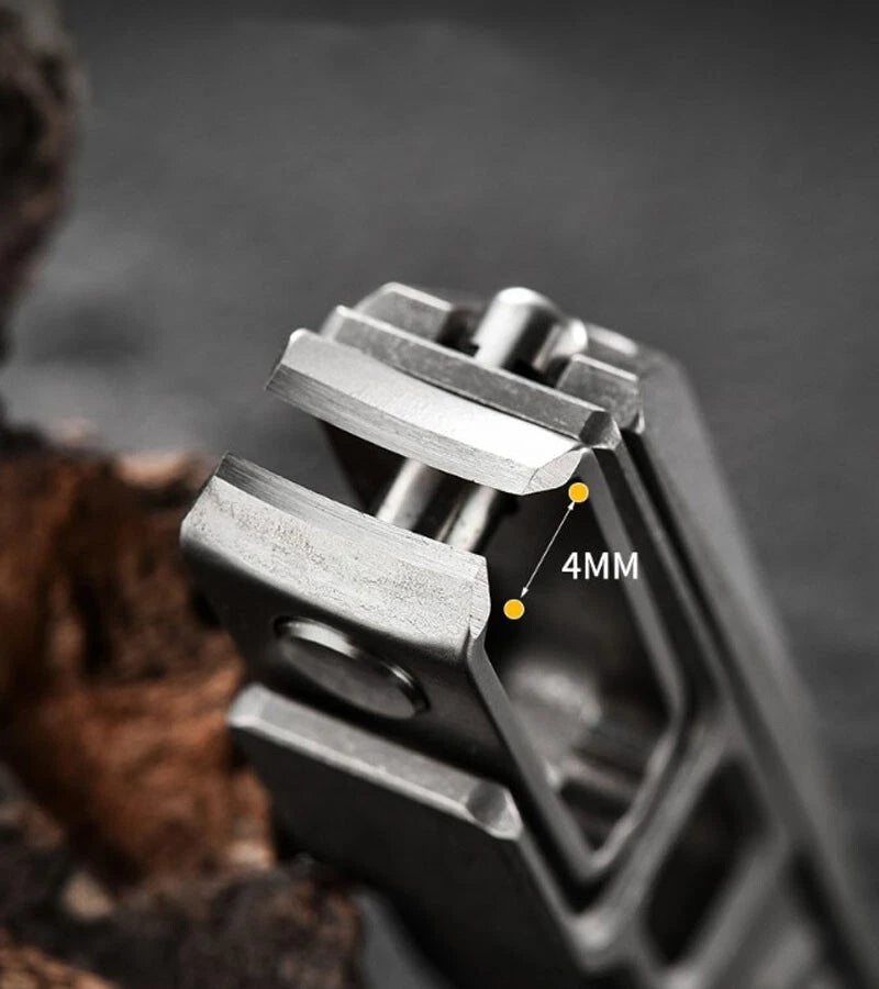 EDC Titanium Alloy Portable Multi Tools Nail Clippers Opener Hang Buckle File 07FC0E-D4 - KOEEK
