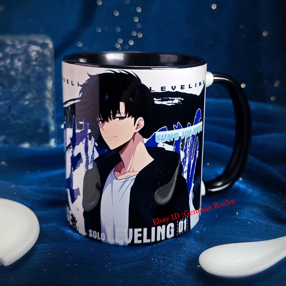 Anime Solo Leveling Sung Jin-Woo Ceramic Mug Coffee Cup Gift 300ML 07FC0E-D4 - KOEEK