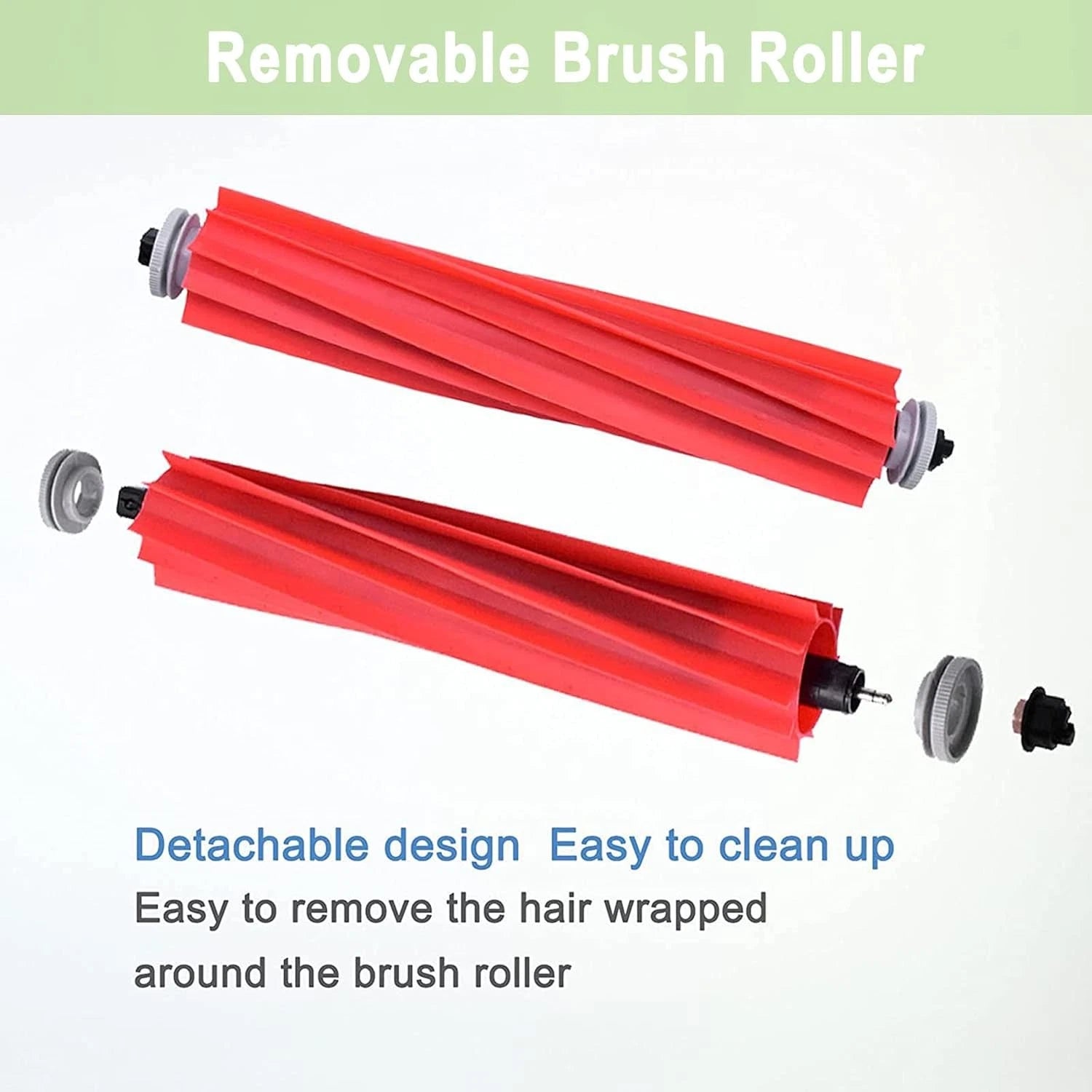 Compatible replacement parts, robot vacuum cleaner, includes 2 roller brushes 07FC0E-D4 - KOEEK