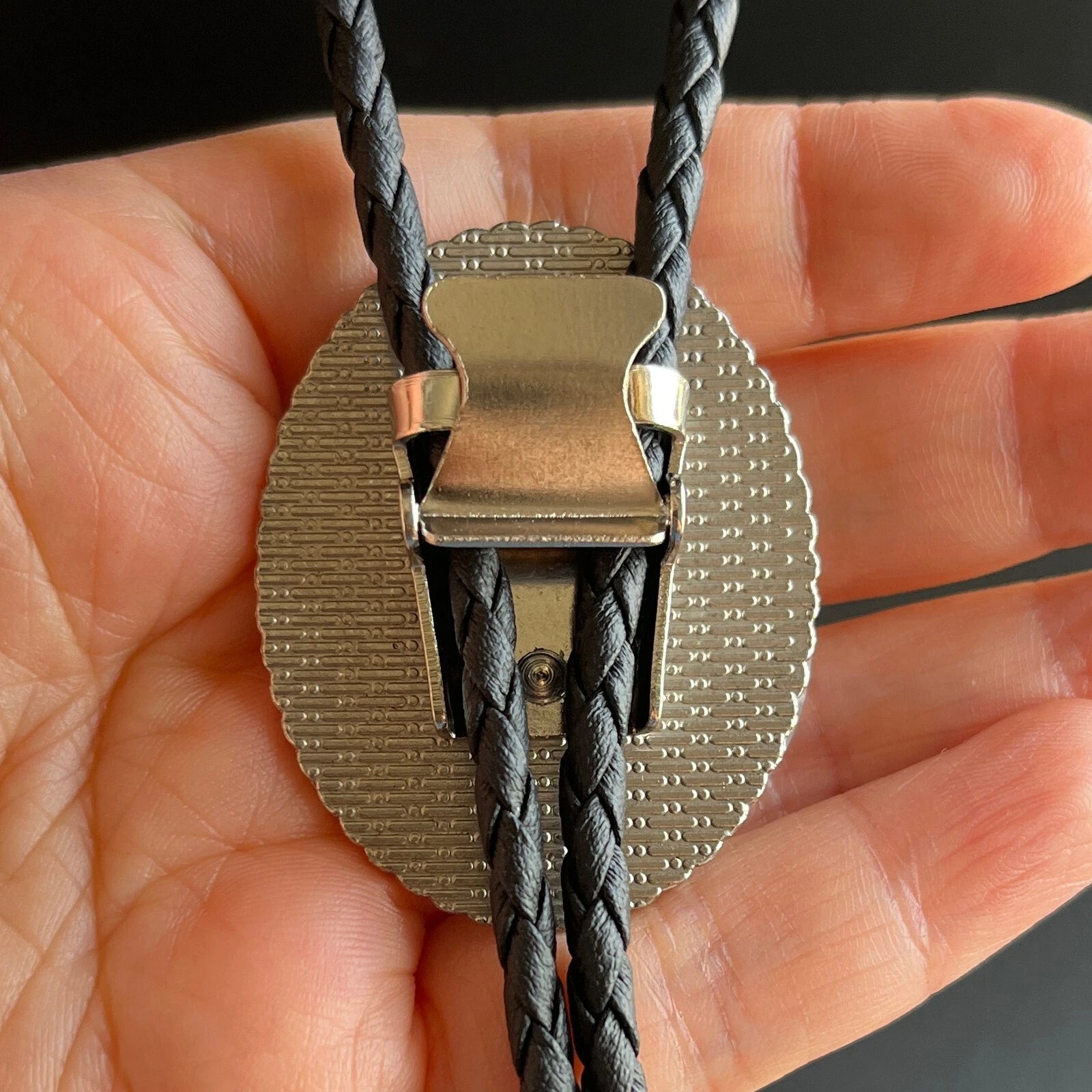 Natural Spotted Stone Bolo Tie Western Cowboy Vintage PU Rope Wedding Necklace 07FC0E-D4 - KOEEK