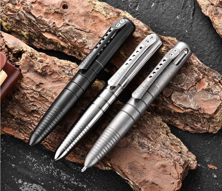 EDC Outdoor Titanium Alloy Ballpoint Signature Business Office Pen G2 Refills 07FC0E-D4 - KOEEK