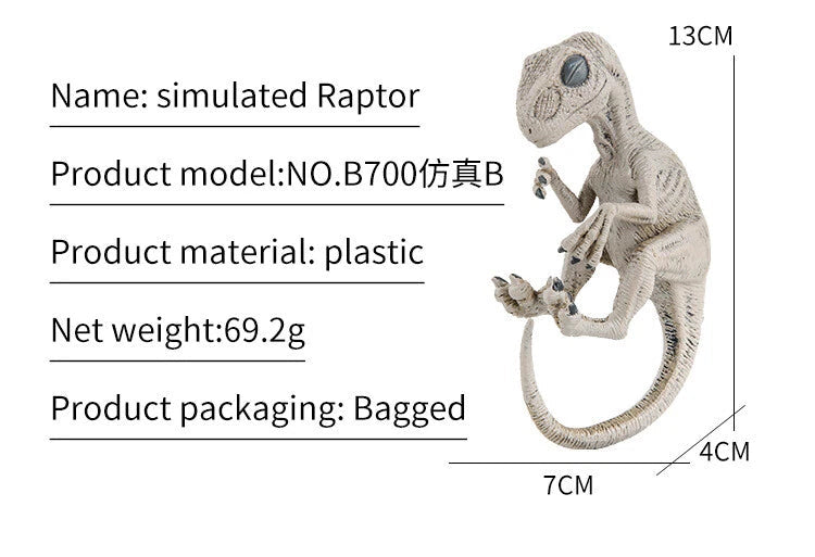 Velociraptor Dinosaur Embryo Model Unpainted Animal Plastic Figure Mini Statue 07FC0E-D4 - KOEEK