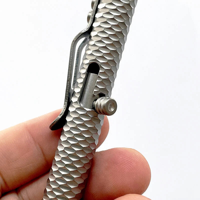 Mini Titanium Alloy Pocket Ball Pen Writing Portable Stationery EDC 07FC0E-D4 - KOEEK