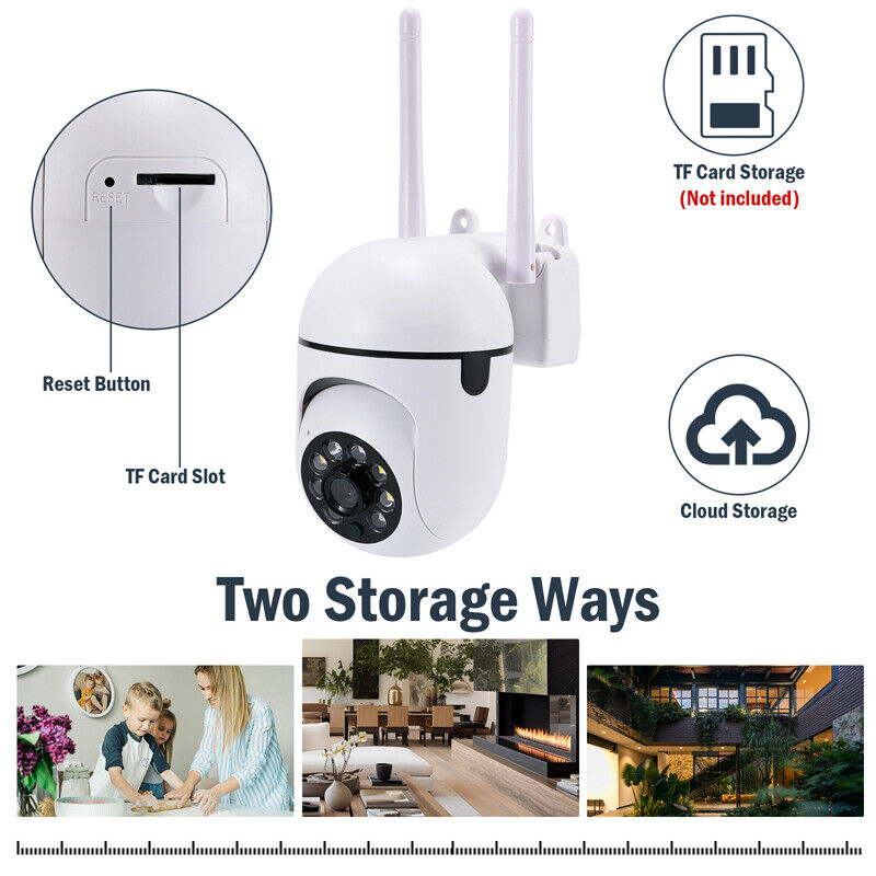 ny 1080P HD Camara De Seguridad WIFI Inalambrica Para Casa Exterior Smart Home 2024