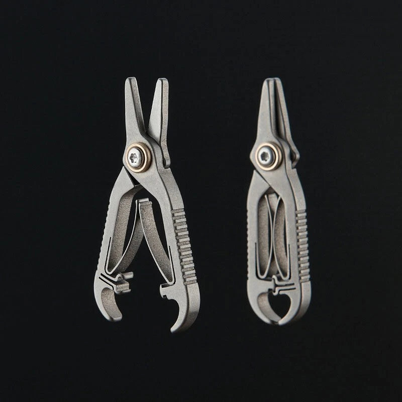 EDC Mini Titanium 1.89" Facial Hair Scissors + Beard Mustache Nose Hair Trimming 07FC0E-D4 - KOEEK